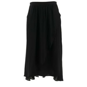 NWOT Lisa Rinna crinkle charmeuse layer maxi skirt